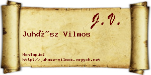 Juhász Vilmos névjegykártya